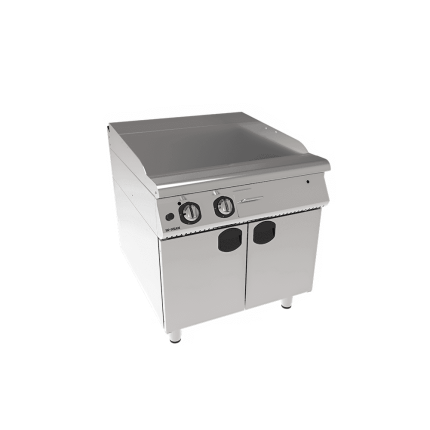fry top dublu neted gaz cu suport inchis placa neteda inox profesional horeca 14 kw