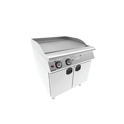 fry top dublu striat gaz cu suport inchis placa striata inox profesional horeca 14 kw