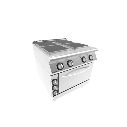 Masina de gatit electrica cu 4 plite si cuptor electric echipament horeca