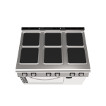 Mașină de gătit electrică cu 6 plite, cuptor electric și dulap închis Inoksan - Image 4