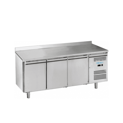 Masa refrigerata cu 4 usi si rebord inox -profesionala horeca