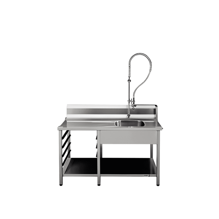 masa intrare prespalare inox masina spalat vase tunel horeca