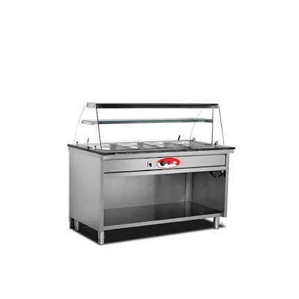 Modul cald self service 4 GN 1/1 bain marie pentru autoservire horeca