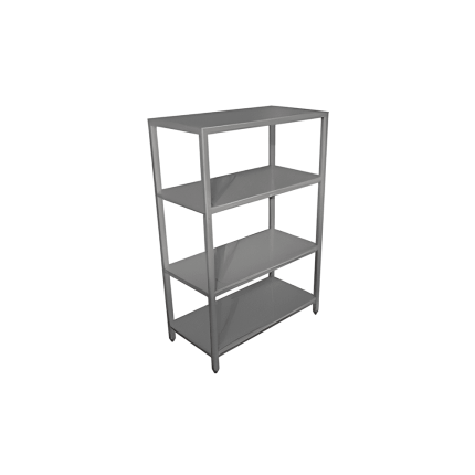 raft depozitare inox cu 4 polite 110x40x180h mm