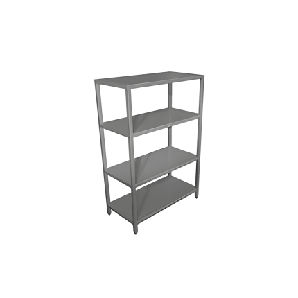 raft 4 polite pline inox 140x50x180h mm mobilier inox horeca