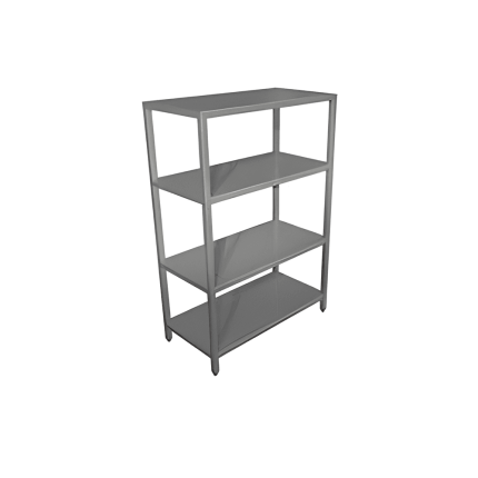 raft inox 4 polite 180x50x180h mm pentru depozitare horeca