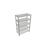 raft inox 5 polite pline 100x50x180 cm pentru horeca depozitare profesionala