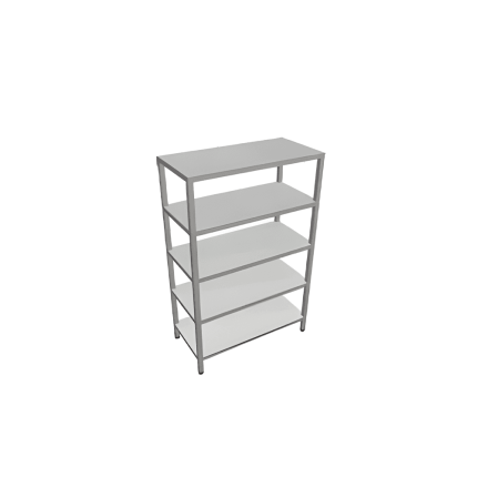 raft inox 5 polite pline 100x50x180 cm pentru horeca depozitare profesionala