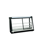 vitrina calda de bar cu 3 polite si usi culisante pentru produse calde horeca