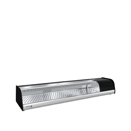 vitrina sushi 173 cm cu racire statica si capac din sticla curbata