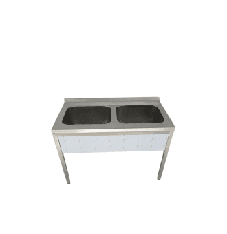 spalator profesional cu doua cuve partea stanga din inox pentru bucatarie horeca