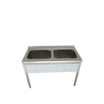 Spălător cu două cuve pe stânga pentru bucătării Inox