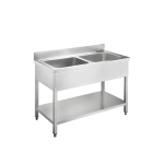 Spalator 2 cuve cu polita 120x70 cm din inox