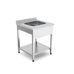 spalator o cuva cu polita 700x600 mm inox profesional horeca