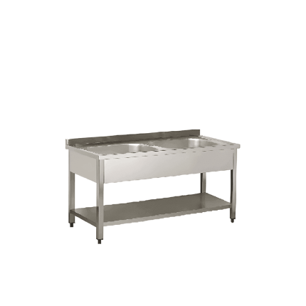 spalator oale 2 cuve si polita 180x70 cm inox profesional