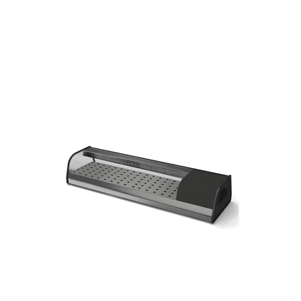 vitrina sushi 138 cm cu racire statica si capac din sticla curbata