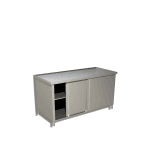 masa dulap inox cu usi glisante 1200x700 pentru bucatarie profesionala horeca