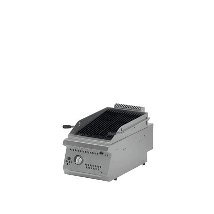 gratar cu roca vulcanica profesional pe gaz inox horeca