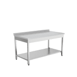 Masă de lucru cu poliță și rebord 1400x700 mm