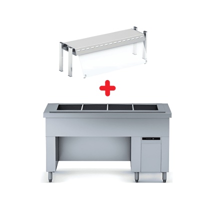 element neutru bain marie self service cu iluminare