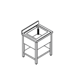 spalator inox o cuva 700x700 cu polita