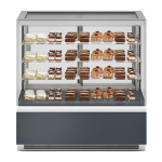 Vitrină caldă cubică patiserie 1300 mm, 3 polițe, model Rafaello, Juka - Image 2