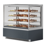 Vitrină caldă cubică patiserie 1300 mm, 3 polițe, model Rafaello, Juka - Image 3