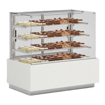 Vitrina calda cofetarie patiserie 3 polite Lumina